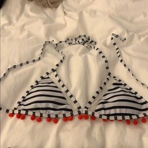 Never worn high rise navy stripped bikini